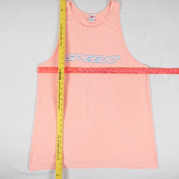 Vintage 90s Speedo Stringer Tank Top Adult Large Sleeveless Made in USA - Picture 6 of 7